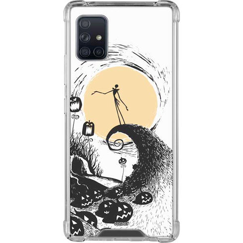 Disney The Nightmare Before Christmas Jack on Spiral Hill Art Galaxy A51 5G Clear Case