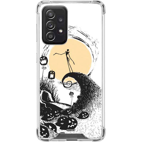 Disney The Nightmare Before Christmas Jack on Spiral Hill Art Galaxy A52 5G Clear Case