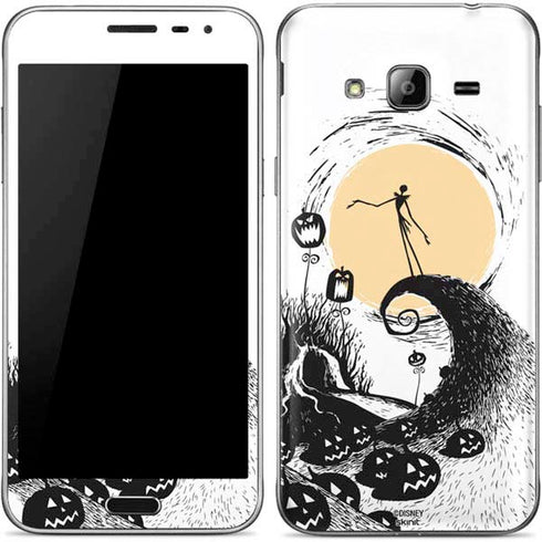 Disney The Nightmare Before Christmas Jack on Spiral Hill Art Galaxy J3 Skin