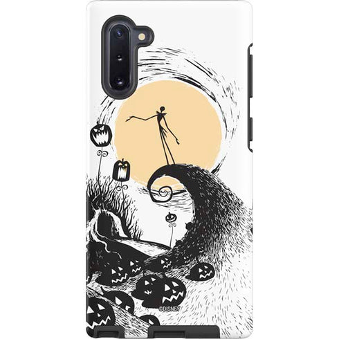 Disney The Nightmare Before Christmas Jack on Spiral Hill Art Galaxy Note 10 Pro Case