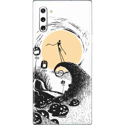 Disney The Nightmare Before Christmas Jack on Spiral Hill Art Galaxy Note 10 Skin