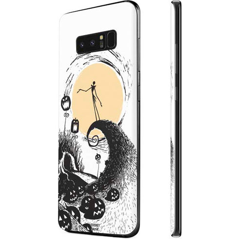 Disney The Nightmare Before Christmas Jack on Spiral Hill Art Galaxy Note 8 Skin