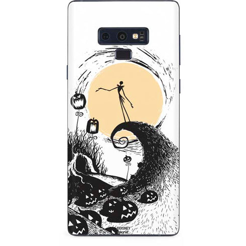 Disney The Nightmare Before Christmas Jack on Spiral Hill Art Galaxy Note 9 Skin