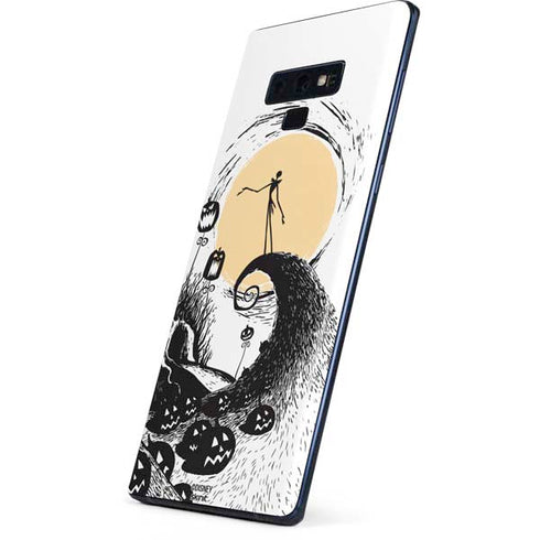 Disney The Nightmare Before Christmas Jack on Spiral Hill Art Galaxy Note 9 Skin