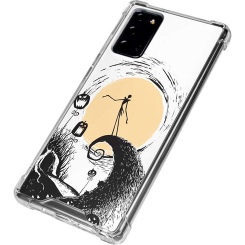 Disney The Nightmare Before Christmas Jack on Spiral Hill Art Galaxy Note20 5G Clear Case