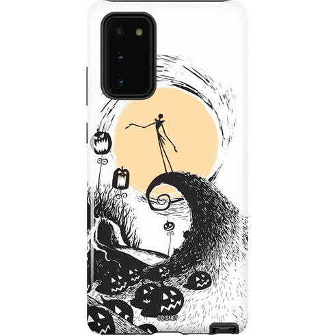 Disney The Nightmare Before Christmas Jack on Spiral Hill Art Galaxy Note20 5G Pro Case