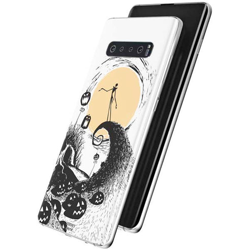 Disney The Nightmare Before Christmas Jack on Spiral Hill Art Galaxy S10 Skin