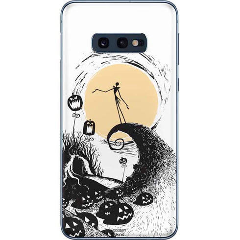 Disney The Nightmare Before Christmas Jack on Spiral Hill Art Galaxy S10e Skin