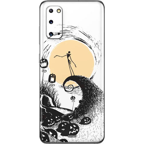 Disney The Nightmare Before Christmas Jack on Spiral Hill Art Galaxy S20 Skin