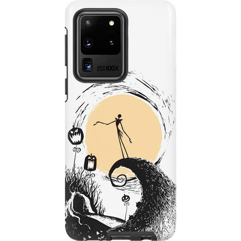 Disney The Nightmare Before Christmas Jack on Spiral Hill Art Galaxy S20 Ultra 5G Pro Case