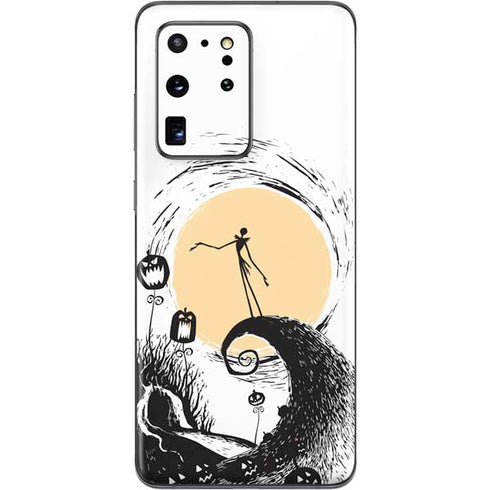 Disney The Nightmare Before Christmas Jack on Spiral Hill Art Galaxy S20 Ultra 5G Skin