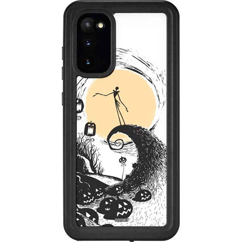 Disney The Nightmare Before Christmas Jack on Spiral Hill Art Galaxy S20 Waterproof Case