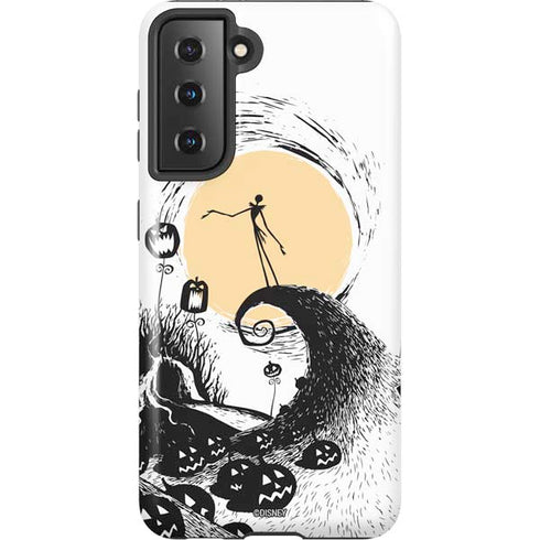 Disney The Nightmare Before Christmas Jack on Spiral Hill Art Galaxy S21 5G Pro Case