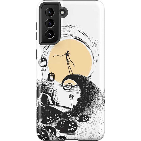 Disney The Nightmare Before Christmas Jack on Spiral Hill Art Galaxy S21 Plus 5G Pro Case
