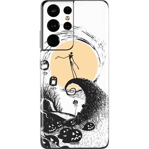 Disney The Nightmare Before Christmas Jack on Spiral Hill Art Galaxy S21 Ultra 5G Skin