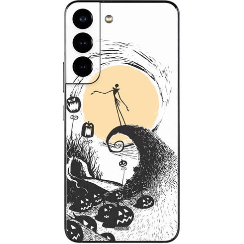 Disney The Nightmare Before Christmas Jack on Spiral Hill Art Galaxy S22 Skin