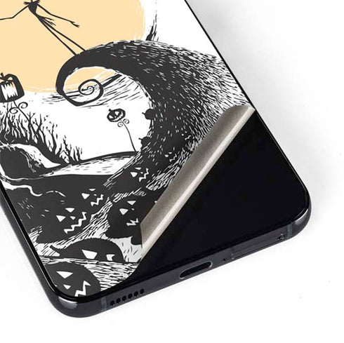 Disney The Nightmare Before Christmas Jack on Spiral Hill Art Galaxy S22 Skin