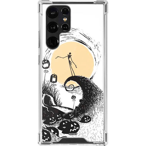 Disney The Nightmare Before Christmas Jack on Spiral Hill Art Galaxy S22 Ultra Clear Case