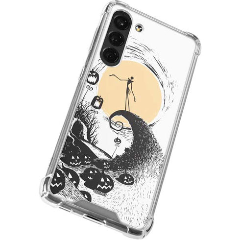 Disney The Nightmare Before Christmas Jack on Spiral Hill Art Galaxy S23 Plus Clear Case