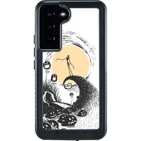 Disney The Nightmare Before Christmas Jack on Spiral Hill Art Galaxy S23 Plus Waterproof Case