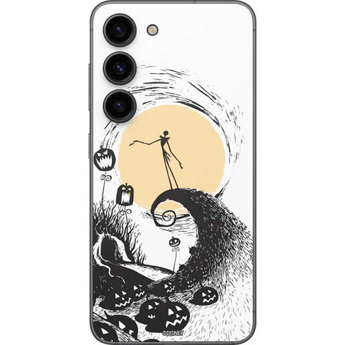 Disney The Nightmare Before Christmas Jack on Spiral Hill Art Galaxy S23 Skin