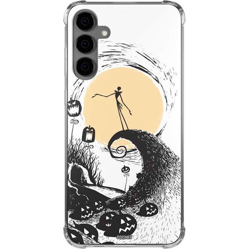 Disney The Nightmare Before Christmas Jack on Spiral Hill Art Galaxy S24 Plus Clear Case