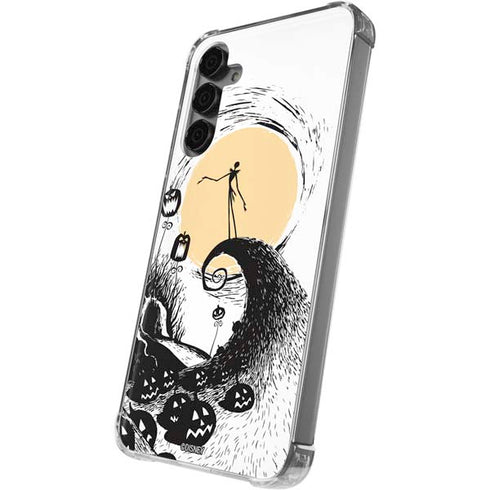 Disney The Nightmare Before Christmas Jack on Spiral Hill Art Galaxy S24 Plus Clear Case