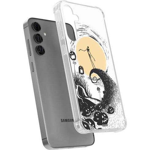 Disney The Nightmare Before Christmas Jack on Spiral Hill Art Galaxy S24 Plus Clear Case
