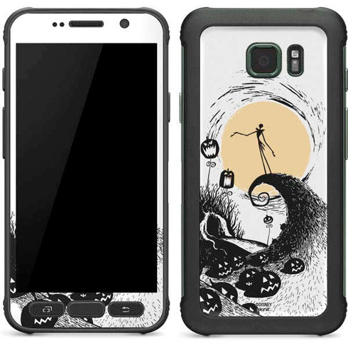 Disney The Nightmare Before Christmas Jack on Spiral Hill Art Galaxy S7 Active Skin
