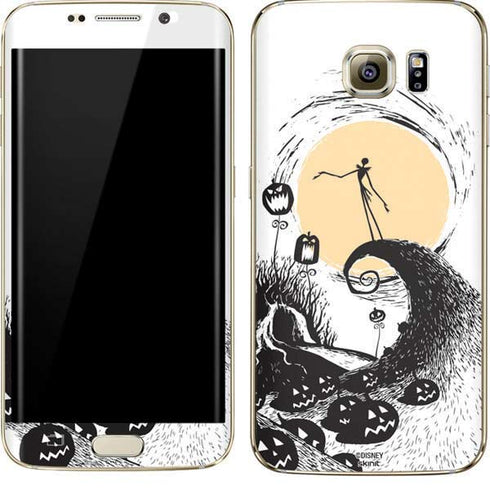 Disney The Nightmare Before Christmas Jack on Spiral Hill Art Galaxy S7 Edge Skin