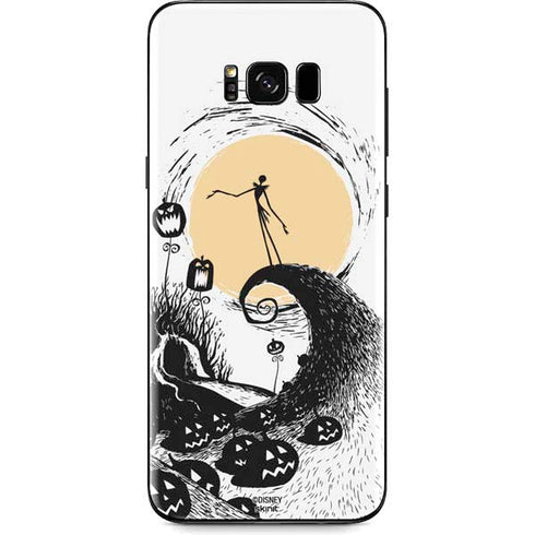 Disney The Nightmare Before Christmas Jack on Spiral Hill Art Galaxy S8 Plus Skin