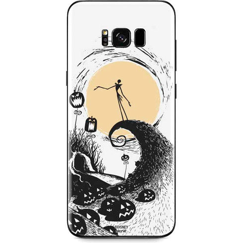 Disney The Nightmare Before Christmas Jack on Spiral Hill Art Galaxy S8 Skin