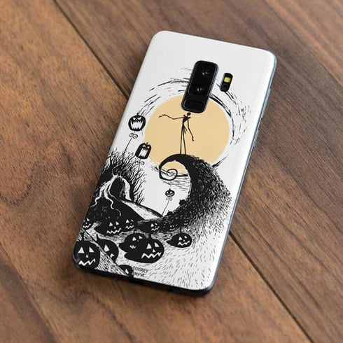 Disney The Nightmare Before Christmas Jack on Spiral Hill Art Galaxy S9 Plus Skin