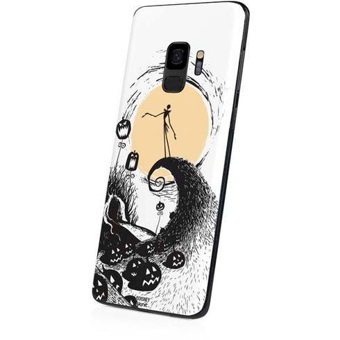 Disney The Nightmare Before Christmas Jack on Spiral Hill Art Galaxy S9 Skin