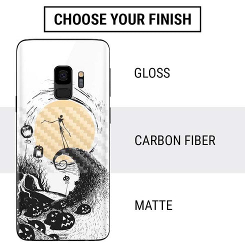 Disney The Nightmare Before Christmas Jack on Spiral Hill Art Galaxy S9 Skin