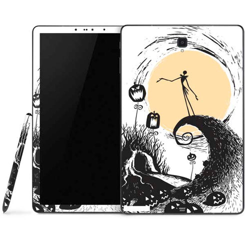 Disney The Nightmare Before Christmas Jack on Spiral Hill Art Samsung Galaxy Tab Skin