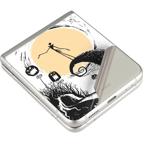 Disney The Nightmare Before Christmas Jack on Spiral Hill Art Galaxy Z Flip3 5G Skin