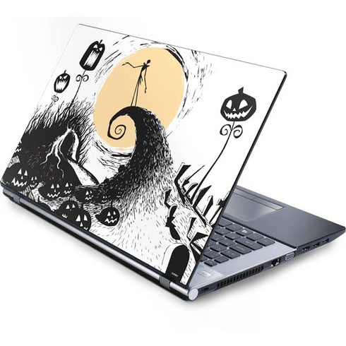 Disney The Nightmare Before Christmas Jack on Spiral Hill Art Generic Laptop Skin