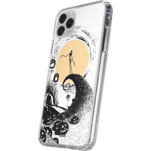 Disney The Nightmare Before Christmas Jack on Spiral Hill Art iPhone 11 Pro Clear Case