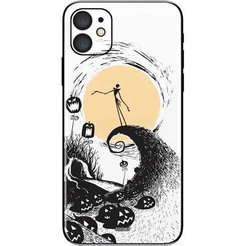 Disney The Nightmare Before Christmas Jack on Spiral Hill Art iPhone 11 Skin