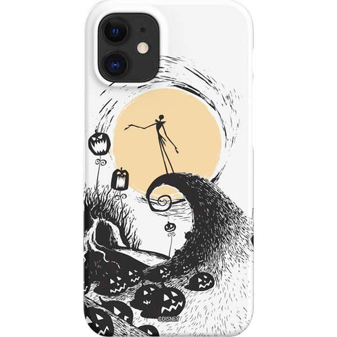 Disney The Nightmare Before Christmas Jack on Spiral Hill Art iPhone 12 Mini Lite Case