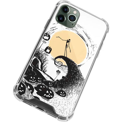 Disney The Nightmare Before Christmas Jack on Spiral Hill Art iPhone 12 Pro Clear Case