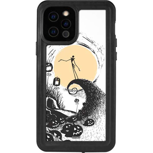 Disney The Nightmare Before Christmas Jack on Spiral Hill Art iPhone 12 Pro Waterproof Case
