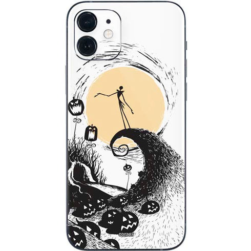 Disney The Nightmare Before Christmas Jack on Spiral Hill Art iPhone 12 Skin