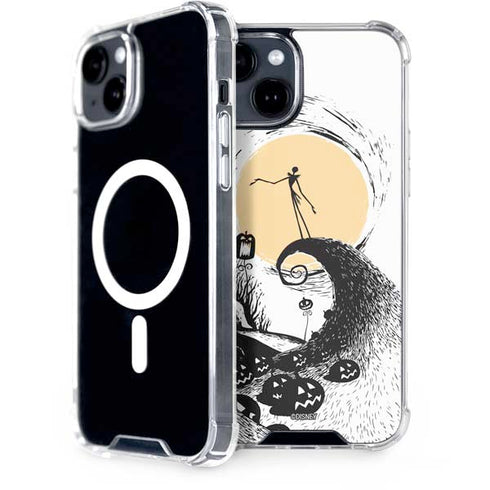 Disney The Nightmare Before Christmas Jack on Spiral Hill Art iPhone 13 MagSafe Case