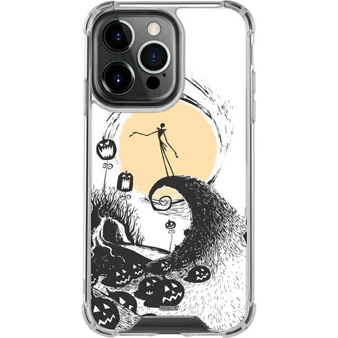 Disney The Nightmare Before Christmas Jack on Spiral Hill Art iPhone 13 Pro Clear Case