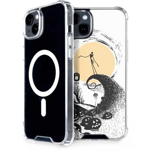 Disney The Nightmare Before Christmas Jack on Spiral Hill Art iPhone 15 MagSafe Case