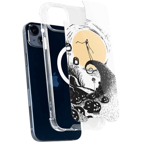 Disney The Nightmare Before Christmas Jack on Spiral Hill Art iPhone 14 Plus MagSafe Case