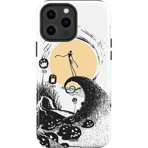 Disney The Nightmare Before Christmas Jack on Spiral Hill Art iPhone 15 Pro Max Impact Case