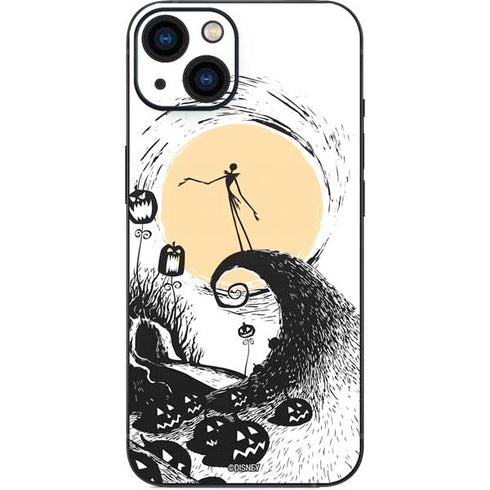 Disney The Nightmare Before Christmas Jack on Spiral Hill Art iPhone 14 Skin